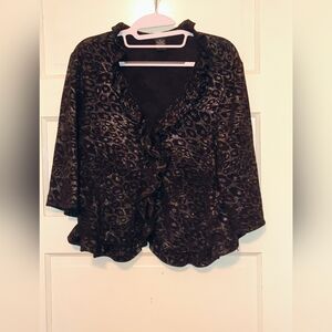 Glamour Black Leopard Print Blouse